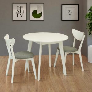 Стіл обідній модерн круглий (білий) на замовлення