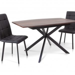Стіл обідній річард (чорний/горіх) на замовлення