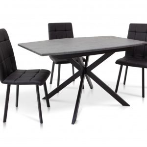 Стіл обідній річард (чорний/т.сірий) на замовлення